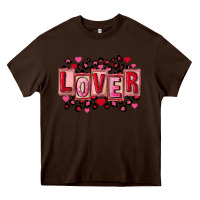Chocolate Brown Valentine's Day lover Heavy Core Tee - FaDigitalArtStudio