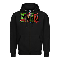 Black Christmas mama Zipper Hoodie - Jasminsmagicworld