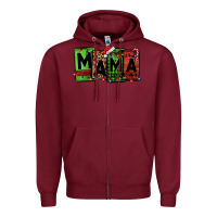 Burgundy Christmas mama Zipper Hoodie - Jasminsmagicworld