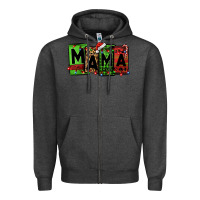 Charcoal Heather Christmas mama Zipper Hoodie - Jasminsmagicworld