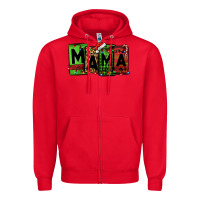Red Christmas mama Zipper Hoodie - Jasminsmagicworld
