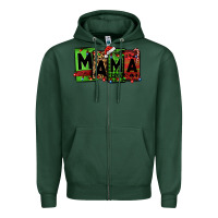 Sports Green Christmas mama Zipper Hoodie - Jasminsmagicworld
