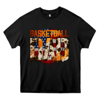 Black basketball dad Heavy Core Tee - Jasminsmagicworld
