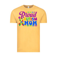 Vintage Mustard Proud Autism Mom Vintage Tee - CowhideDigitalArt