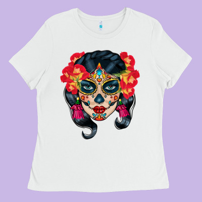 Sugar Skull Ladies Tee Designed By Bundleandbundleshop