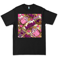 Black mom coffee cups with leopard seamless pattern bbs Premium Tee - BundleAndBundleShop