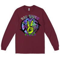 Burgundy bad witch vibes Long Sleeve Tee - SublimationCraftShop
