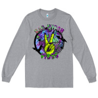 Heather Grey bad witch vibes Long Sleeve Tee - SublimationCraftShop