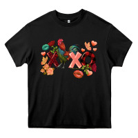 Black Rooster Valentine's Day xoxo Heavy Core Tee - FaDigitalArtStudio