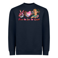 Navy peace love cupid Heavyweight Sweatshirt - RanaPortraitStore