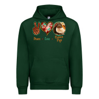 Forest Green Peace Love Guinea Pigs Urban Hoodie - Jasminsmagicworld