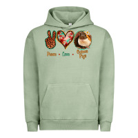 Pigment Oil Green Peace Love Guinea Pigs Urban Hoodie - Jasminsmagicworld