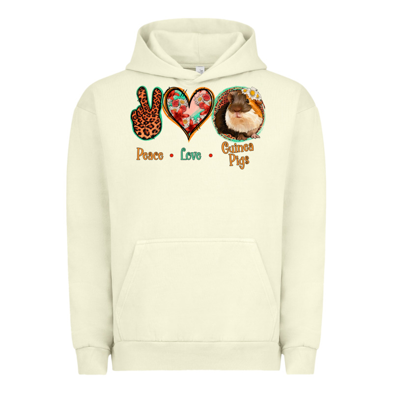 Peace Love Guinea Pigs Urban Hoodie by Jasminsmagicworld | Teevron
