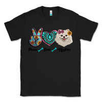 Black peace love pomeranian Classic Tee - RanaPortraitStore