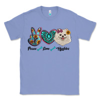Colony Blue peace love pomeranian Classic Tee - RanaPortraitStore