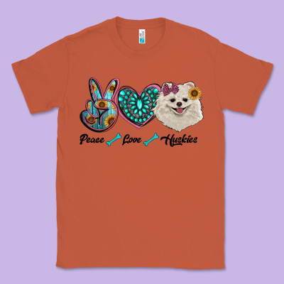 Peace Love Pomeranian Classic Tee Designed By Ranaportraitstore