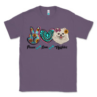 Lavender peace love pomeranian Classic Tee - RanaPortraitStore