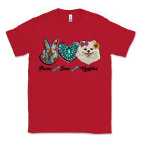Red peace love pomeranian Classic Tee - RanaPortraitStore