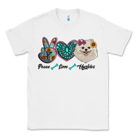 White peace love pomeranian Classic Tee - RanaPortraitStore