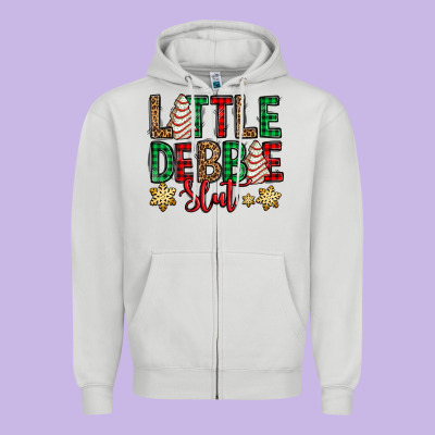 Little Debbie Slut Christmas Tree Cake Zipper Hoodie Designed By Jasminsmagicworld