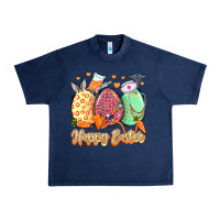 Navy Happy Easter Eggs Nurse Urban Heavy Tee - LillyAllenDesigns