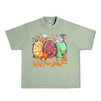 Oil Green Happy Easter Eggs Nurse Urban Heavy Tee - LillyAllenDesigns