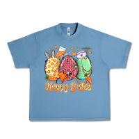 Pebble Blue Happy Easter Eggs Nurse Urban Heavy Tee - LillyAllenDesigns