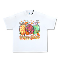 White Happy Easter Eggs Nurse Urban Heavy Tee - LillyAllenDesigns