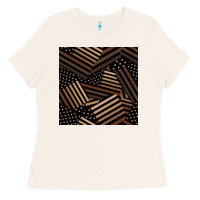 Bone melanin american flag seamless pattern Ladies Tee - BundleAndBundleShop