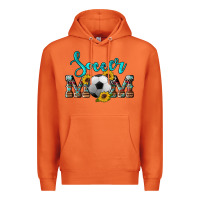 Western Leopard Cowhide Sunflowers  Glitter Mom Soccer Premium Hoodie | Teevron