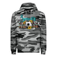 Slate Camo western leopard cowhide sunflowers  glitter mom soccer Premium Hoodie - Artiststas