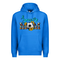 True Royal western leopard cowhide sunflowers  glitter mom soccer Premium Hoodie - Artiststas
