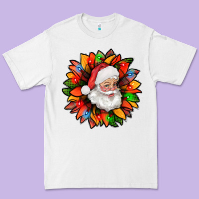Santa Claus With Sunflower Christmas Bbs Premium Tee Designed By Bundleandbundleshop