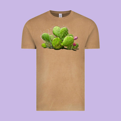 Desert Prickly Pear Cactus Vintage Tee Designed By Lillyallendesigns