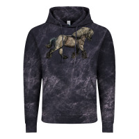 Cloud Black Belgian Horse Vintage Hoodie - LillyAllenDesigns