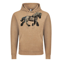 Vintage Coffee Belgian Horse Vintage Hoodie - LillyAllenDesigns