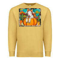 Antique Gold autumn sheep in a pumpkin Premium Sweatshirt - Jasminsmagicworld