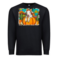 Black autumn sheep in a pumpkin Premium Sweatshirt - Jasminsmagicworld