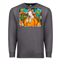 Charcoal Heather autumn sheep in a pumpkin Premium Sweatshirt - Jasminsmagicworld