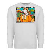 Dove Grey autumn sheep in a pumpkin Premium Sweatshirt - Jasminsmagicworld