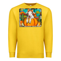 Lemon autumn sheep in a pumpkin Premium Sweatshirt - Jasminsmagicworld