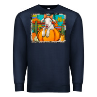 Navy autumn sheep in a pumpkin Premium Sweatshirt - Jasminsmagicworld