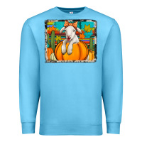 Ocean Blue autumn sheep in a pumpkin Premium Sweatshirt - Jasminsmagicworld