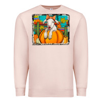Pale Pink autumn sheep in a pumpkin Premium Sweatshirt - Jasminsmagicworld