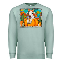 Seafoam autumn sheep in a pumpkin Premium Sweatshirt - Jasminsmagicworld