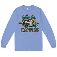 Colony Blue let's go camping Long Sleeve Tee - CowhideDigitalArt