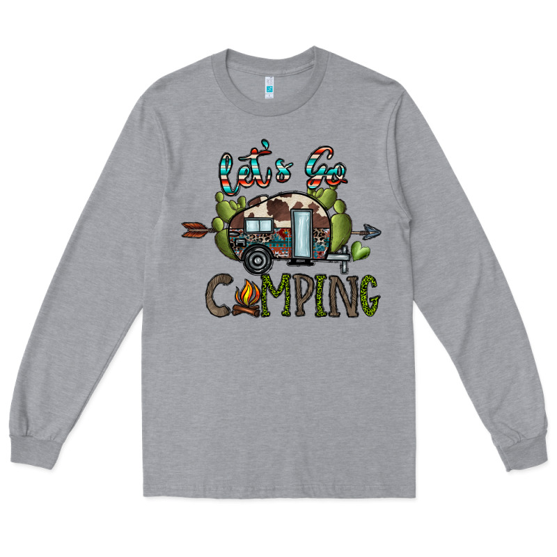 Let's Go Camping Long Sleeve Tee by CowhideDigitalArt | Teevron