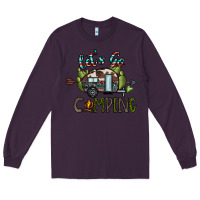 Plum let's go camping Long Sleeve Tee - CowhideDigitalArt