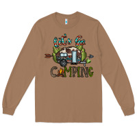 Toasted Coconut let's go camping Long Sleeve Tee - CowhideDigitalArt