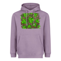 Lavender st patrick's day shamrock and leopard distressed background Heavyweight Hoodie - RanaPortraitStore